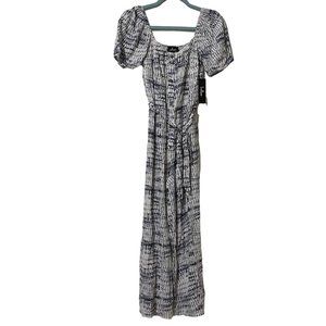 NWT Lulu’s women’s sIze XS purple print belted cropped jumpsuit